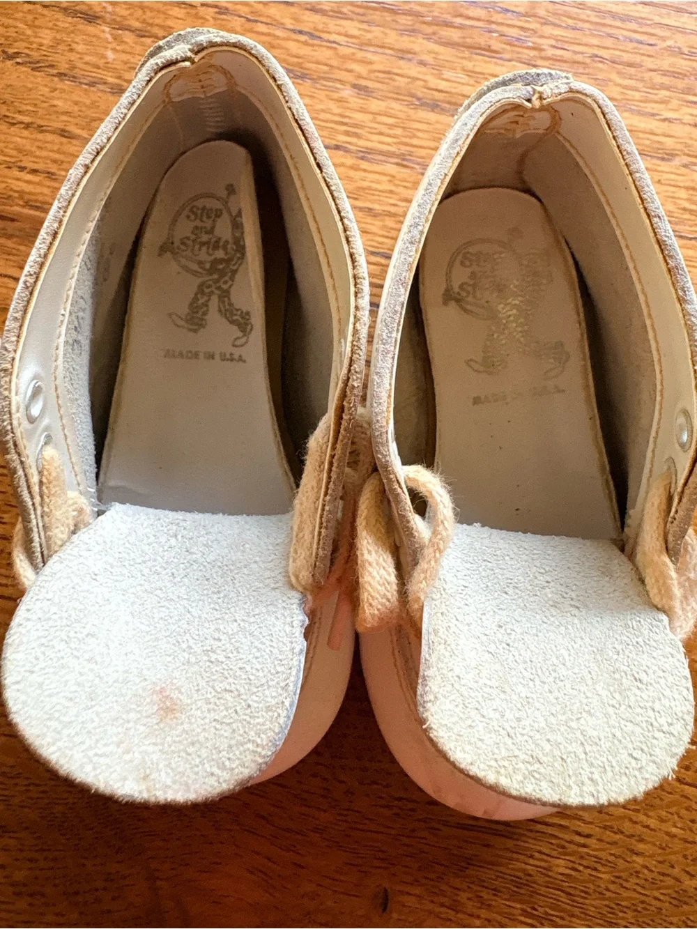 Vintage Step N’ Stride 3.5D White Baby Walker Shoes with Bell Accent